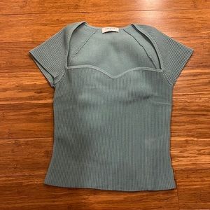 Babaton sculpt knit sweetheart t-shirt